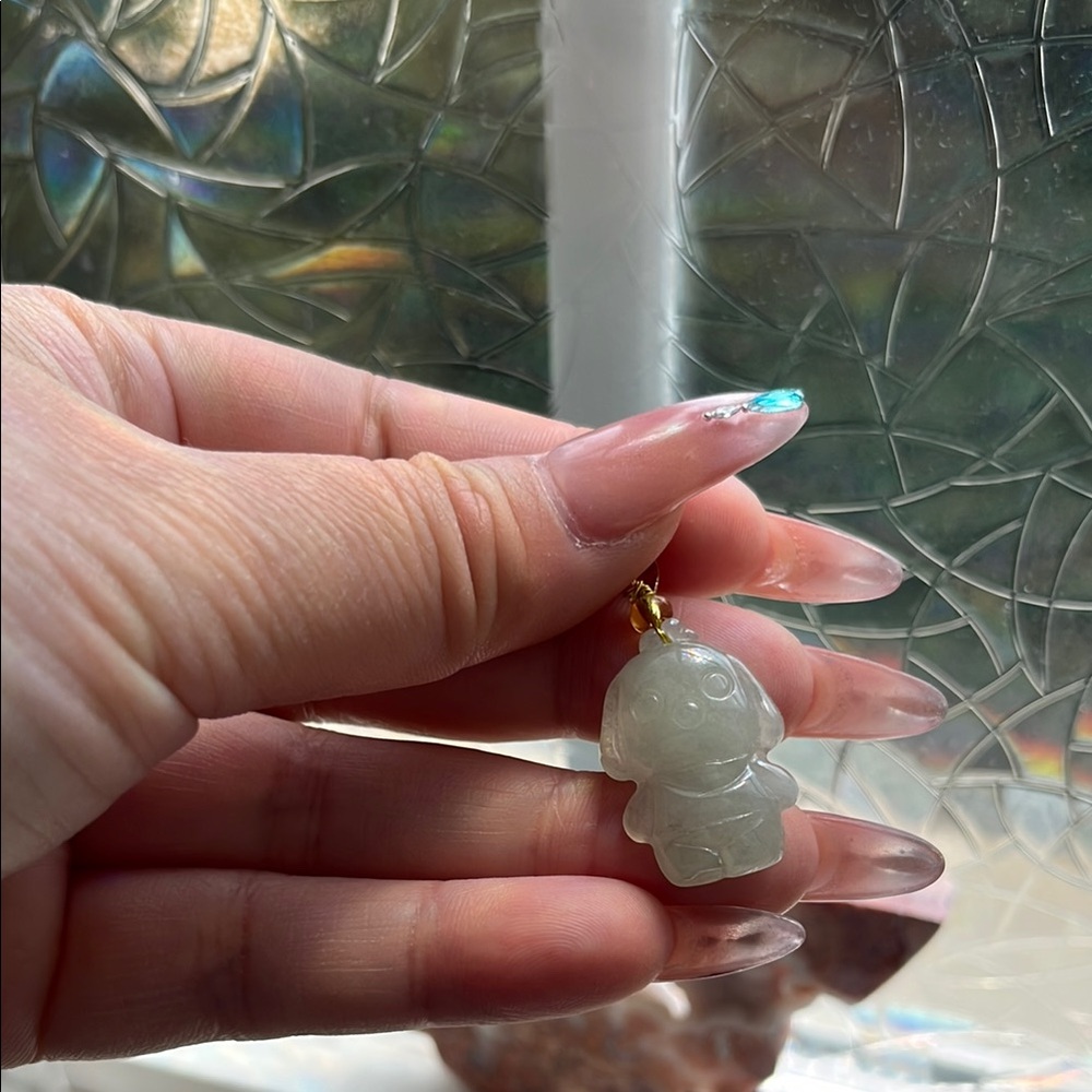 Pochacco Natural Jade Pendant Necklace (Sanrio)